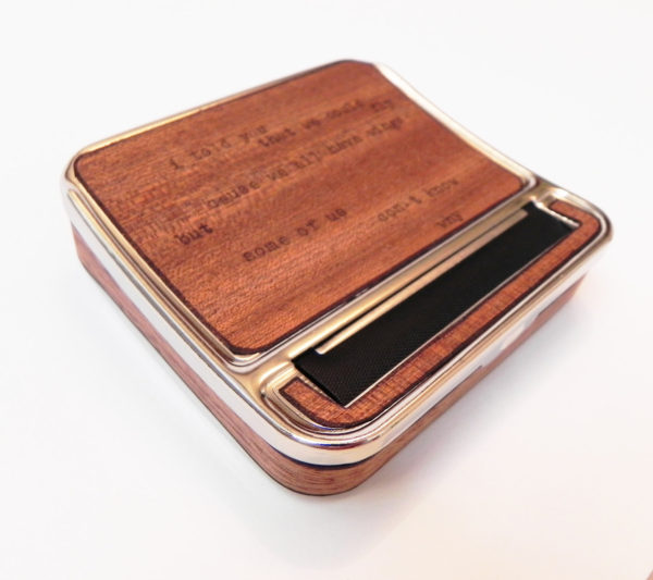 Cigarette Case & Roller Box : Real Mahogany Wood Typewriter Poetry Cigarette roller, Joint roller, Weed roller, 420 legalize it, 70mm roller