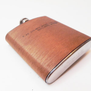Type writer Poetry Wood Flask : Winston Churchill Quote
