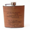 Anais Nin Erotic Poetry Typewriter Wood Flask Quote : "I Love the .. risk it took to Blossom" 6oz flask