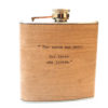 Christmas Gift : Real Mahogany Wood flask,  dad gift, husband gift, traditional gift, Shakespeare