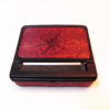 Compass BLACK Cigarette Case & Rolling Machine : Red Mahogany Wood