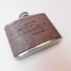 Gift for Him Typewritten Wood Flask