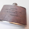 Gift for Him Typewritten Wood Flask