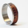Mahogany Wood Poetry Ring "Comfort Kills" : promise ring, inspirational ring