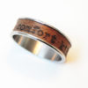 Mahogany Wood Poetry Ring "Comfort Kills" : promise ring, inspirational ring