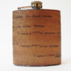 Mahogany wood Typewriter Flask : CUSTOM.  6oz Premium Stainless Steel