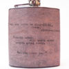 Rumi "Let the lover be" Typewriter Flask : Real Mahogany Wood Poetry Flask