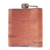 Tom Robbins Real Mahagony Wood Flask : "Love is the Ultimate Outlaw" Still Life With Woodpecker Quote