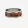 Wood Poetry Ring "Let Love Be" : Real Typewriter poetry custom on wood