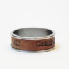 Wood Poetry Ring "MY CHOICE" : Real Wood Ring