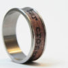 Wood Ring "Star Crossed" : Mahagony wood and poetry Size 11 Ring